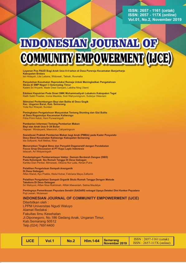 					View Vol. 1 No. 2 (2019): Indonesian Journal of Community Empowerment November Vol.1 No.2
				