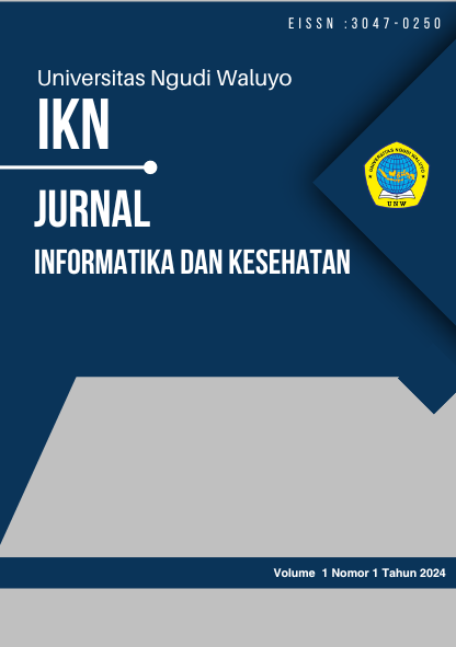 					View Vol. 1 No. 1 (2024): IKN : Jurnal Informatika dan Kesehatan
				