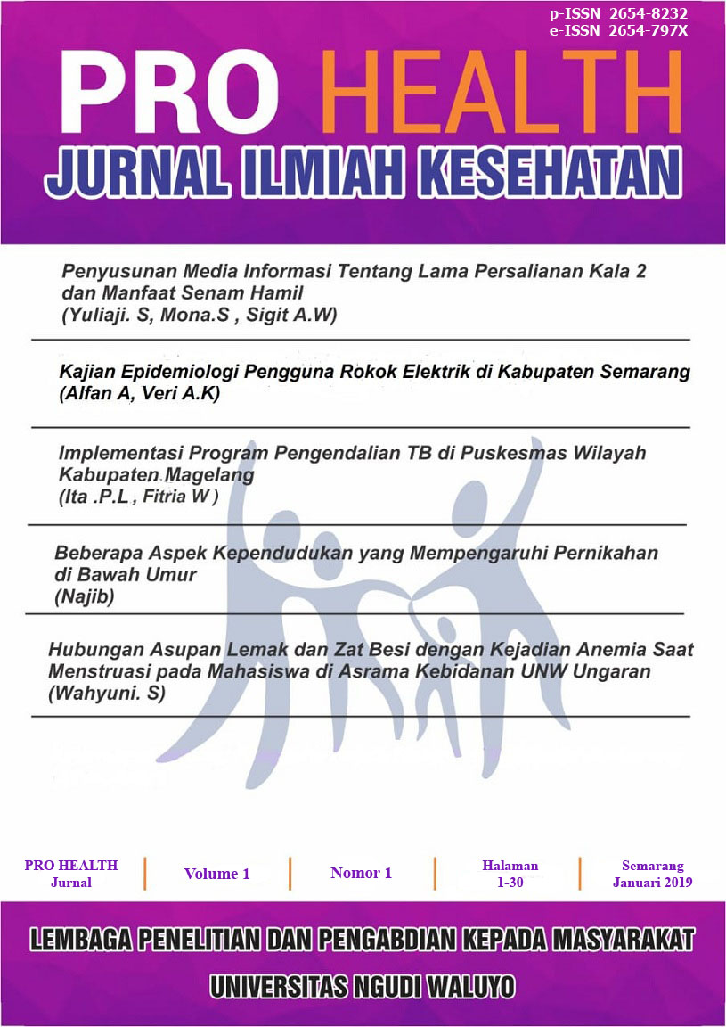 					View Vol. 1 No. 1 (2019): Pro Health Jurnal Ilmiah Kesehatan, Januari 2019
				