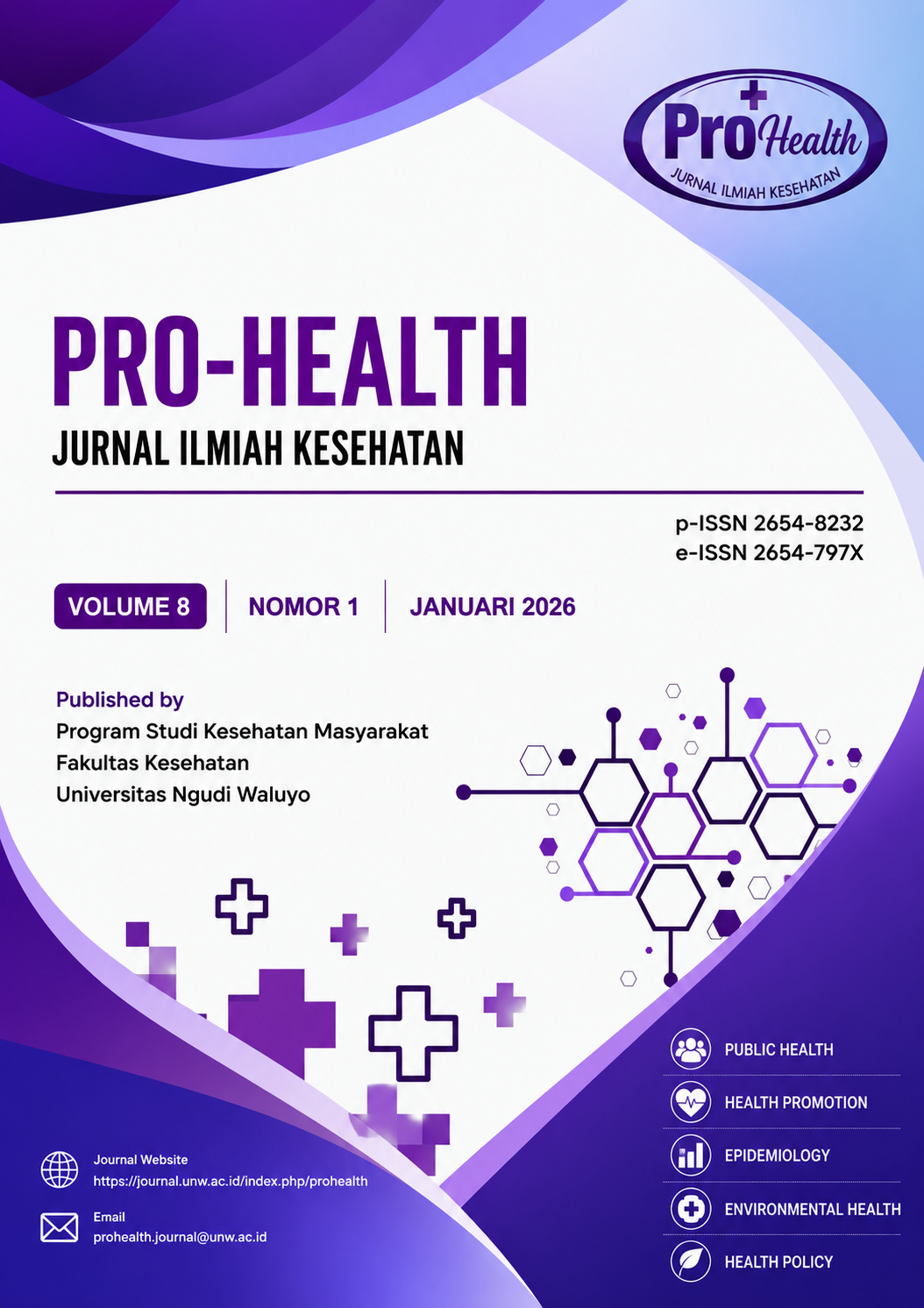 					View Vol. 8 No. 1 (2026): Vol. 8 No. 1 (2026): Pro Health Jurnal Ilmiah Kesehatan, January 2026
				